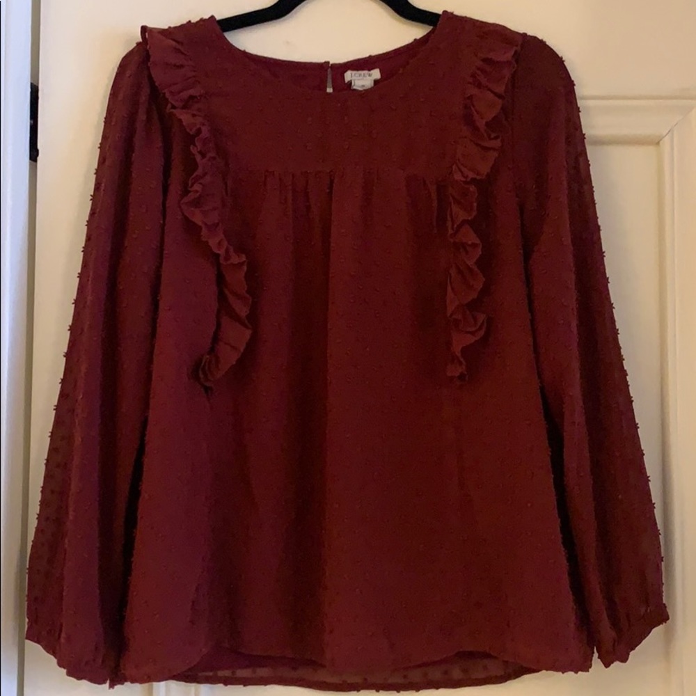 J Crew maroon red top